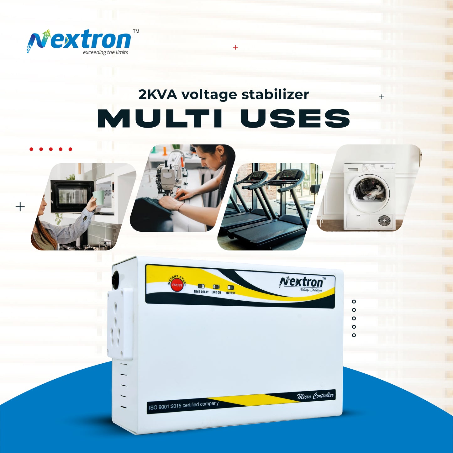 NEXTRON Voltage Stabilizer for Washing Machine | Tread Mill and Microwave Oven