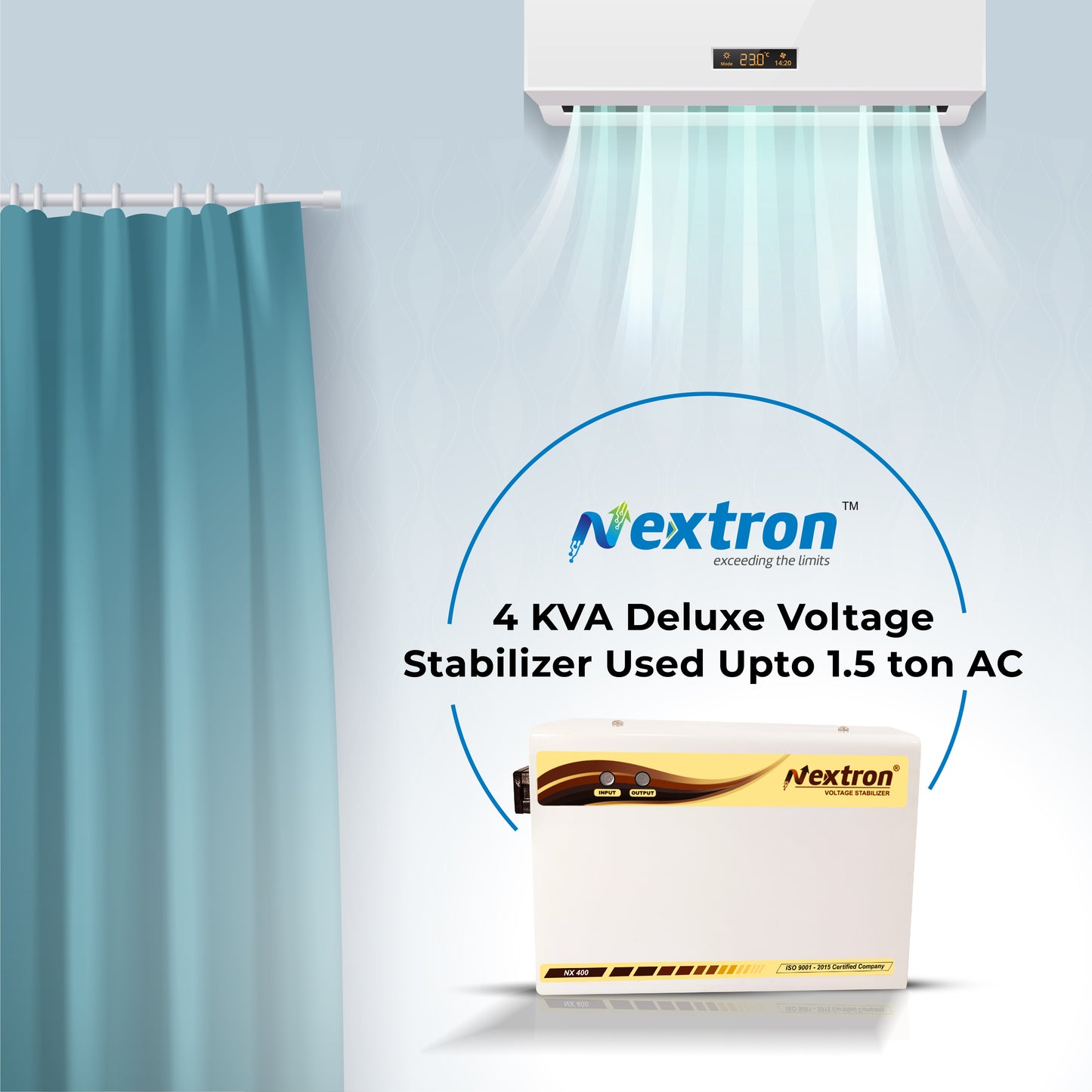 AC voltage stabilizer for protecting air conditioners from power surges and voltage fluctuations, ensuring optimal performance and durability