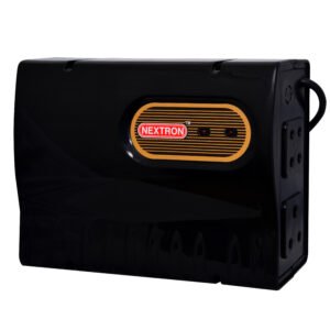 NEXTRON Voltage Stabilizer for Smart LED TV for 32/43/55 inchs+ Set Top Box+Home Theater System/Gaming Console (Black)(90-290Vwith 5 Years Warranty, (90-290V))