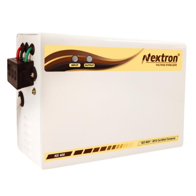 5KVA NEXTRON Deluxe Automatic Voltage Stabilizer Used Upto 1.5 Ton Ac | Working Range : 170 V To 270 V Single Booster With 5 Years Warranty 4 Years Service Warranty ( White )